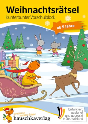 Weihnachtsrätsel – Kunterbunter Vorschulblock ab 5 Jahre: Nikolaus-Geschenke Kinder, kleine Geschenke für Adventskalender (Rätsel & Beschäftigung für Weihnachten, Band 391)
