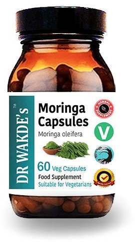 DR WAKDE'S Moringa Capsules (Moringa oleifera) - 60 Veg Caps | Superfood & Nutritional Support* | Vegan, Plant-Based, All Natural