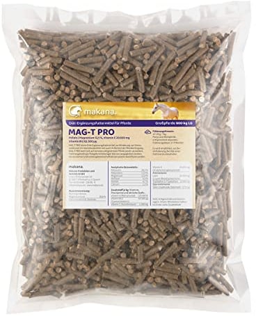 Makana MAG-T PRO Pellets für Pferde (mit Magnesium, Vitamin E, Vitamin B12), 750 g Beutel