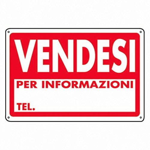 IRPot - 3 X CARTELLI IN PLASTICA VENDESI CARTELLO SEGNALETICA TARGHETTA