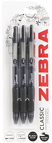 Zebra Classic Smooth Ballpoint Black 3Pack