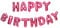 Happy Birthday Folienballon Girlande 40 cm - Alles Gute zum Geburtstag Ballon Geschenk Deko Schriftzug Girl Boy Party 18 Kinder bunt Dekoration Luftballon XXL Luftballon mini (Pink mit Herzen)