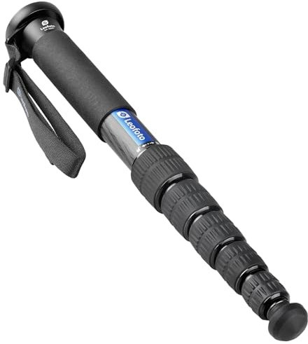 Leofoto - Carbon Monopod - Heavy Work - Weight Capacity: 15 kg - Max. Height: 155 cm (without Ball Head) - Six Extend Sections - MP-326C
