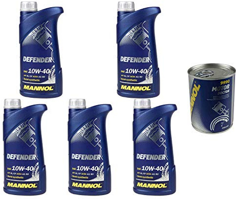 5L Motoröl MANNOL Defender 10W-40 1x MANNOL Motor Doctor ADDITIV