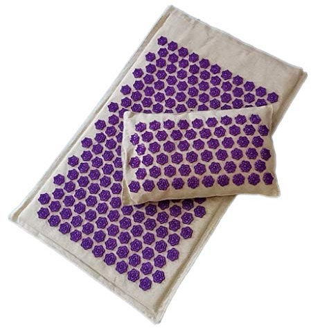 Tapis D'acupression pour Le Dos avec Coussins pour Soulager La Douleur Tapis D'acupression Champ de Fleurs Massage Soulagement du Stress Dos Cou Tapis D'acupression pour La Maison pour Les Hommes e