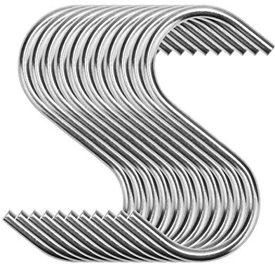 CANDeal 2,5 Zoll S-Haken 10er Pack Premium Edelstahl Metall S Haken für Küchentöpfe und Pfannen, Utensilien, Handtücher, Krawatten und vieles mehr