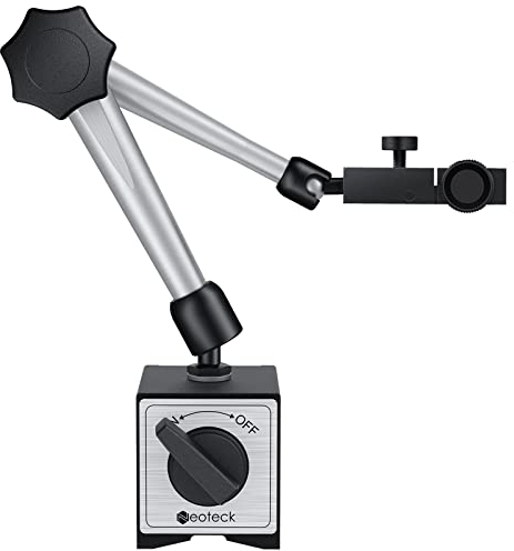 Neoteck Magnetstativ Messstativ für Messuhr Mit Zentralklemmung Magnetische Messuhr Basis Ständer Halter Messstativ 80 kg max. Zugkraft