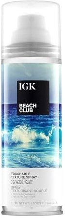 IGK BEACH CLUB Volumizing Texture Spray | Beach Wave Spray for Instant Volume & Tousled Texture | Non-Drying Fullness with Flexible Hold | 5oz