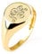 Elegantes Schmuckkästchen Frauen Rund geformt Siegelring in massivem Gold 9k, 14k, &18k, Personalisierte Gold Chevalier Ring, Benutzerdefiniert Ursprüngliche eingraviert, RN320