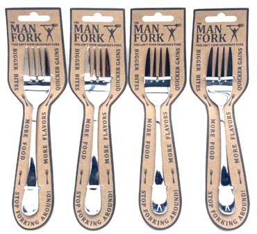 The Man Fork Wolfpack [4-Mann-Gabeln] – fasst 40 % mehr Lebensmittel, damit Sie größere Bisse mit mehr Aromen zerkleinern können – wie im Fernsehen zu sehen