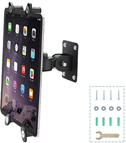 Soporte de pared universal para tableta, apto para tabletas de 7 a 13 pulgadas, hogares, aulas, lugares médicos, negocios (negro)