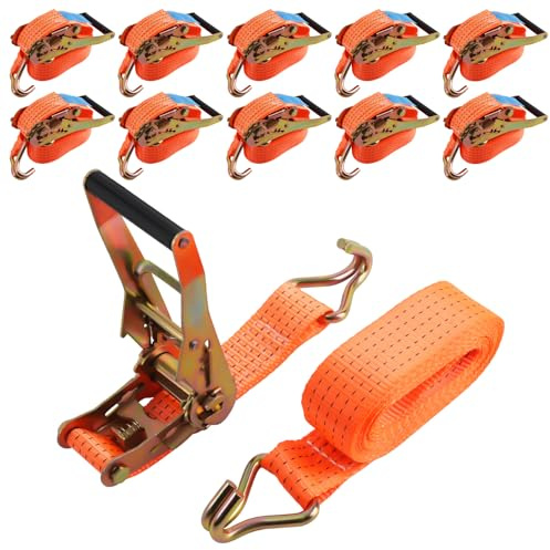 maXpeedingrods 10 X Heavy Duty Ratchet Tie Down Straps 5 M 50 MM 4 Ton 4000KG