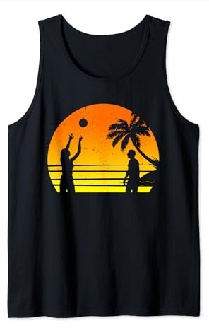 Volleyball Beach Volleyball Vintage Retro Geschenk Tank Top