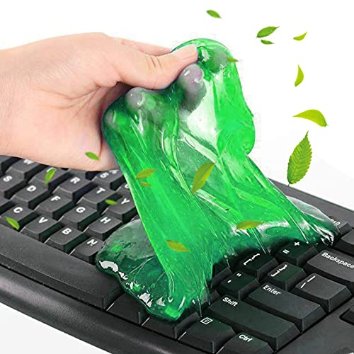 LUPATDY 4 Stück Tastatur Reinigung Keyboard Cleaner, Auto Reinigungsgel, Universeller Reinigungsgel, Wiederverschließbar, Magischer Staubschutzkleber (80g x 4 Grün)