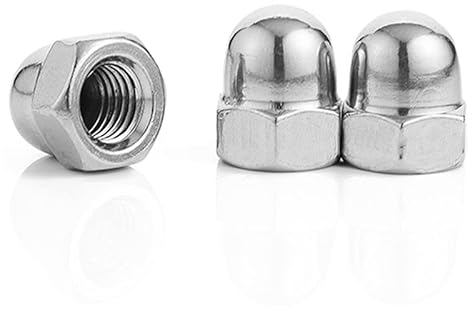 3 Stück M24 (24mm) Kuppel Sechskantmutter, Rostfreier Stahl Hex Anti-Diebstahl Schrauben Kappe Zubehör für Bolzen