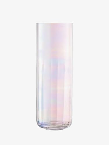 LSA International PE38 Laterne/Vase, Perlmutt 38,5 cm, handgefertigt, Glas
