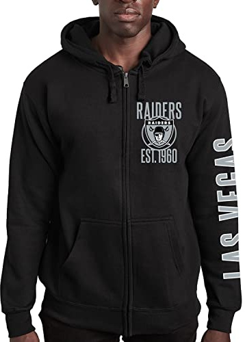 Junk Food x NFL – MVP Zip Hoodie – Unisex Erwachsene Kapuzen-Sweatshirt für Damen und Herren – Offiziell lizenzierte NFL Bekleidung