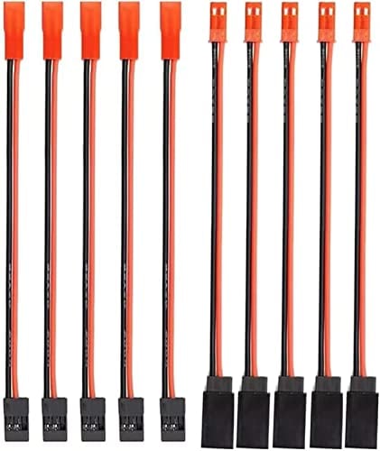 5Paare JST Stecker zu JR Stecker Männlich Weiblich Kabel Servo Adapter Kabel 22AWG 10CM Silikon Kabel für RC Autos Trucks Flugzeug RC FPV Racing Drohne Helikopter