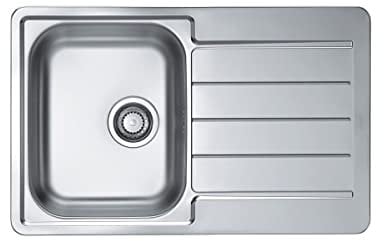 Küchenarmatur aus Edelstahl und mit einer einzigen Becken von Alveus Linie Start 80 - satiniert - 1069147