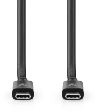 Nedis USB-Kabel - USB 4.0 Gen 3x2 - USB-C™ Stecker - USB-C™ Stecker - 240 W - 8K@60Hz - 40 Gbps - Vernickelt - 1.00 m - Rund - PVC - Schwarz