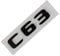MSEURO 3D ABS Chrom Schwarz Kofferraum Abzeichen Aufkleber Logo C43 C63 G65 Emblem Aufkleber Passend for Mercedes AMG W204 W205 W463 Autozubehör (Color : C63 Black)