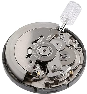 VERAWE 1 Satz NH35/NH35A Uhrwerk 6-Stellig, Schwarz, Einzelkalender, DREI Nadeln, Hochpräzises, Automatisches, Mechanisches Uhrwerk, Silberersatzteile
