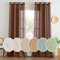 MIULEE Gardinen Vorhänge mit ösen Voile Vorhang kurz Modern Leinenoptik Halbtransparent Ösenvorhang für Wohnzimmer Kinderzimmer Raumteiler 2er Set Kaffe 245x140 cm