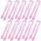 10 Stück Kunststoff-Buffet-Servierzangen, transparent, rosa, Küchenzange, Mini-Servierutensilienzange für Lebensmittel, Eis, Salat, Buffet, Grill, Kekse, 16,3 cm