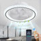 MQW Deckenventilator mit Beleuchtung LED Licht, Invisible Fan Deckenleuchte 360° Drehbare, Dimmbar 72W mit Fernbedienung Ventilator lampe, Deckenlampe ür Wohnzimmer, Esszimmer, Schlafzimmer, 49CM