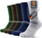 Alaplus Sneaker Socken Herren Damen, Wandersocken 39-42, Crew Socks Baumwolle Tennisocken Trekkingsocken Sportsocken Gepolstert Atmungsaktiv Laufsocken