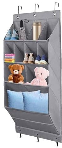 Garqitwan Zapatero Suspendido, Organizador Armario Colgante, Organizador de Zapatos Colgante con 11 Bolsillos Profundos, Organizador Puerta, Almacenamiento de Zapatos con Gancho