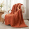 Amélie Home Grobstrick-Überwurfdecke für Couch, weiche Chenille-Häkeldecke für Sofa, 127 x 152,4 cm, Burnt Orange