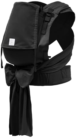 Stokke Limas Carrier Plus, Black (OCS) - Half Buckle Babytrage- Drei Trageoptionen - Sicher für Babys von 1 Monat / 4 kg bis 18 kg