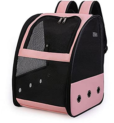 NEWNAN Flugkäfig-Vogel-Atmungsaktiver Träger-Rucksack, faltbar, leicht, Outdoor-Reisen, vielseitig einsetzbar, geeignet für Papageien, Haustiere oder Habitat-Vogelkäfig (Farbe: Rosa)
