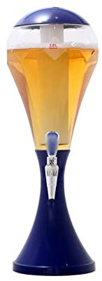 Dispensador de cerveza Torre de cerveza 3 L Dispensador de bebidas con luces luminosas de colores LED y tubo de hielo Dispensador de torre de cerveza para bar en casa fiesta juego fiesta dispensador