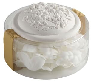 Mathilde M - Confezione Idea Regalo con Fogli di Sapone a Forma di Fiore, Fragranza Rose (Bianco)