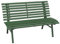Outsunny 2-Sitzer Gartenbank Alu, wetterfest Sitzbank, UV-Beständig Gartenmöbel mit Lamellen-Design, Parkbank 240kg belastbar, Balkonbank für Balkon Terrasse, Garten, 123x67x79cm, Grün