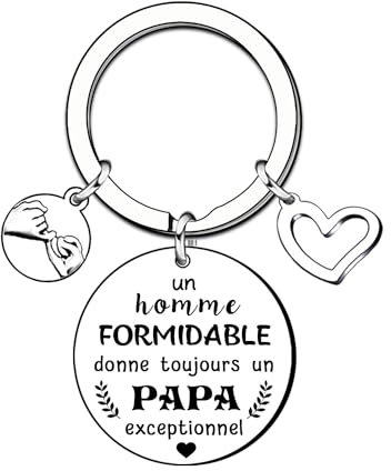 LUODAN Porte-clés Cadeau Papa - Fête des Pères, Anniversaire, Homme - De Fille ou Fils (1)