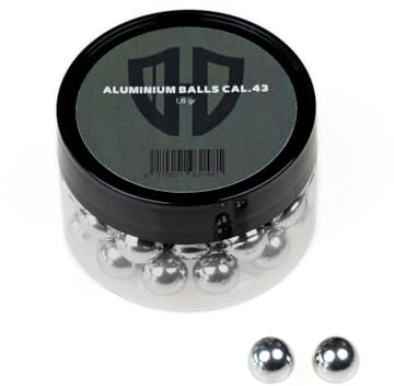 HomeDefence-24 Exclusive Alu Balls | Glasbrecherkugeln | 1,8gr | Cal 0.43 Größe 50