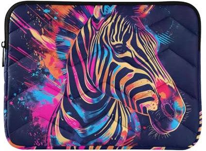 13-14 Inch Laptop Sleeve Zebra Head Colorful Laptop Sleeves 14 Inch Laptop Case Cute Computer Laptop Bag