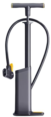 Bike Pump Portable, Inflator Bicycle Floor Pump with high Pressure Buffer Easiest use with Both Presta and Schrader Bicycle Pump Valves, 130Psi, Durable Steel,Digital