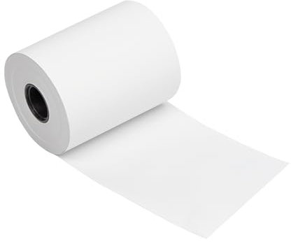 daybays Thermorollen Kassenrollen Bonrollen Thermopapier Thermo-Papierrollen für EC Cash Geräte, Kassensystem und EPOS-Drucker, BPA Frei (5, 57x45x12mm_25m)