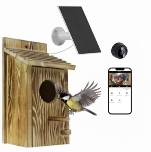 Smart Bird House With Camera, 3MP Birdhouse Camera For Outdoors, Auto Capture Bird Videos & Motion Detection, Watch Birds Nesting & Hatching Live, DIY Gift