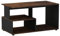 URBNLIVING 80cm Wooden Rustic Brown & Black Side Coffee Table With Storage Shelves 32 inch max TV size Modern Console Stand Media Entertainment Center for Living Room Bedroom Office