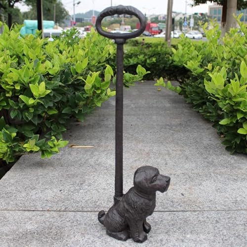 Butée de Porte丨Cale de Porte Butoirs De Porte En Fer Vintage pour Porte Intérieure/Portes Lourdes, Butoir De Porte En Forme De Statue De Chien avec Poignée, Ferme Bureau Chambre