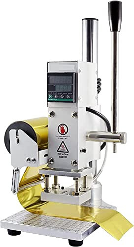 XNXYSMKJ Heißfolienprägemaschine, Prägemaschine, Druckmarkierungsmaschine, Lederprägebronzierung, manueller Logo-Stempel für Leder, PVC-Papier (100x130mm)