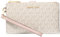 Michael Kors Damen Jet Set Double Zip Wristlet Geldbörse mit Handgelenk, Vanilla/Soft Pink