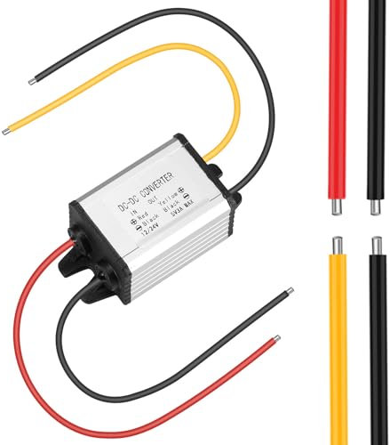 Xdingjiala Convertisseur de tension CC 12 V/24 V vers 5 V 3 A Transformateur de tension CC 8-30 V vers 5 V 3 A 15 W MAX Convertisseur buck pour robotique, moteur, automobile, LED et plus
