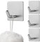 BOBOPACK Ganchos Adhesivos para Pared Acero Inoxidable - 4 Unidades Colgadores Resistentes para Baño, Cocina y Dormitorio, Adhesivo 3M VHB Profesional (Soporte de Carga Fuerte, Sin Daños en Paredes)