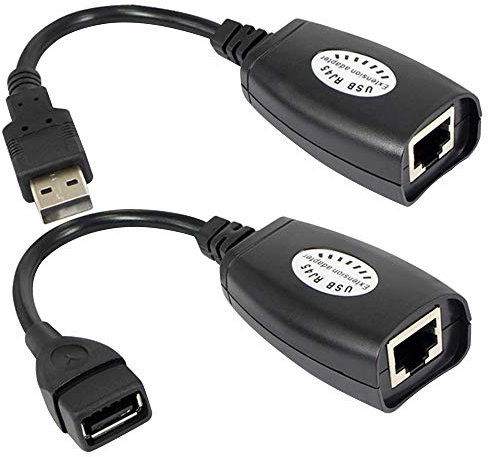 Sarngk USB to RJ45 RJ 45 LAN Cable Extension Adapter Extender USB to Network Port Signal Amplifier